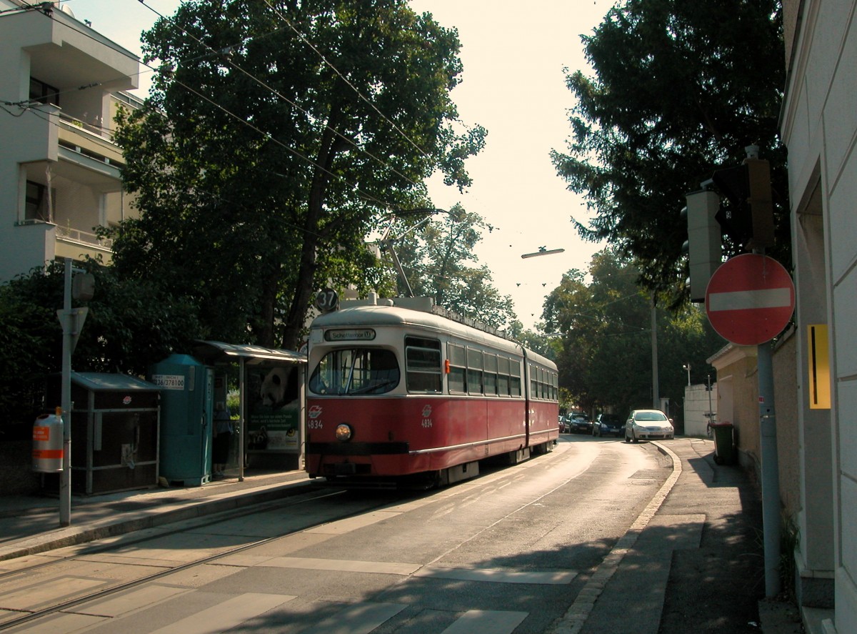 Wien Wiener Linien SL 37 (E1 4834) Geweygasse am 5. August 2010.