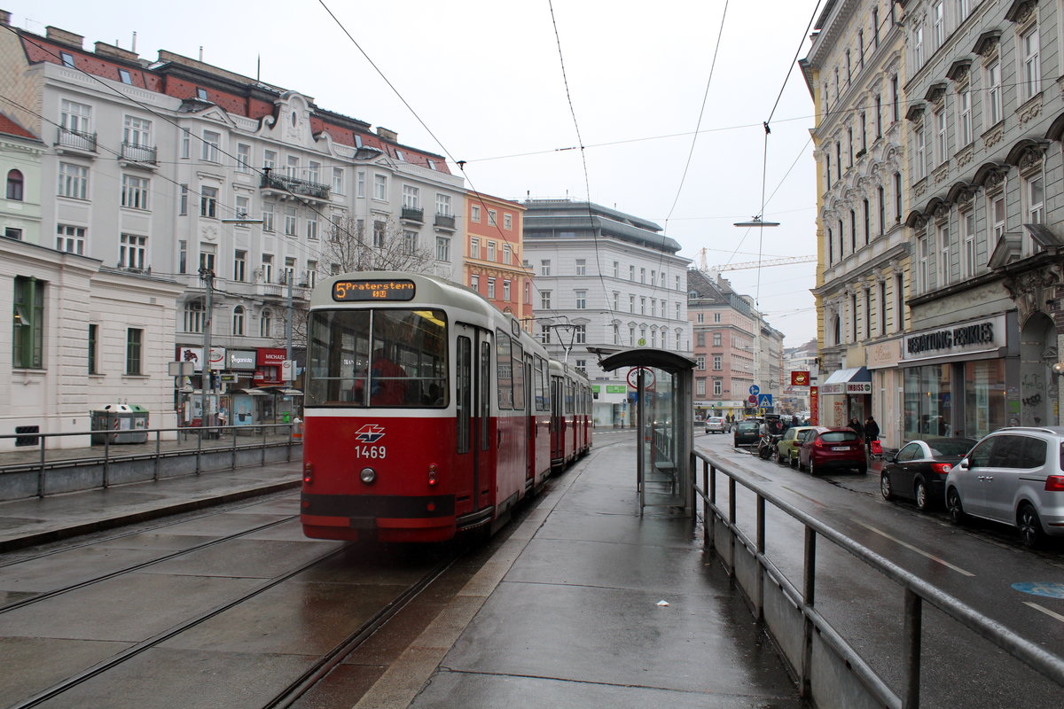 Wien Wiener Linien SL 5 (c5 1469) IX, Alsergrund, Alserbachstraße (Hst. Alserbachstraße / Nußdorfer Straße) am 17. März 2018.