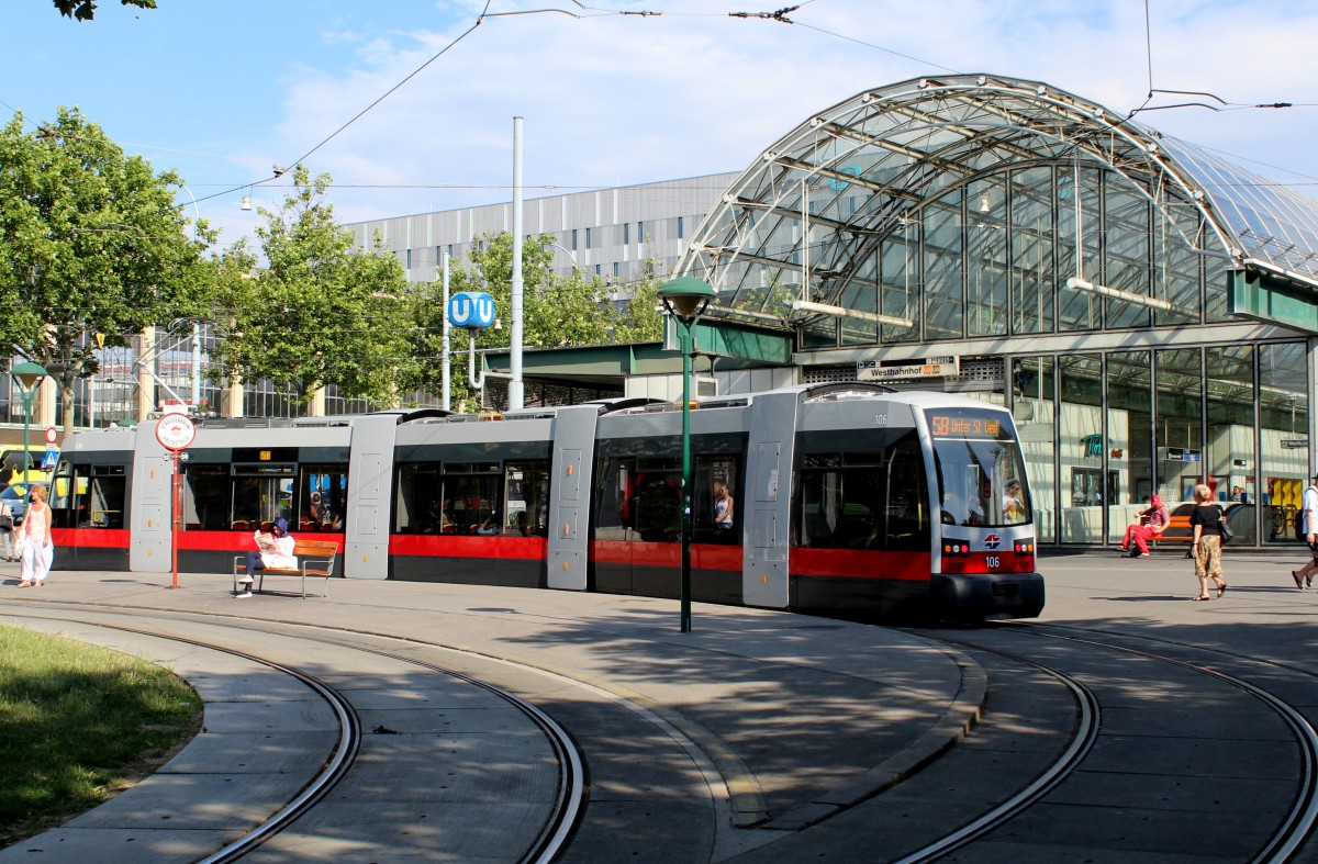 Wien Wiener Linien SL 58 (A1 106) Westbahnhof am 8. Juli 2014.