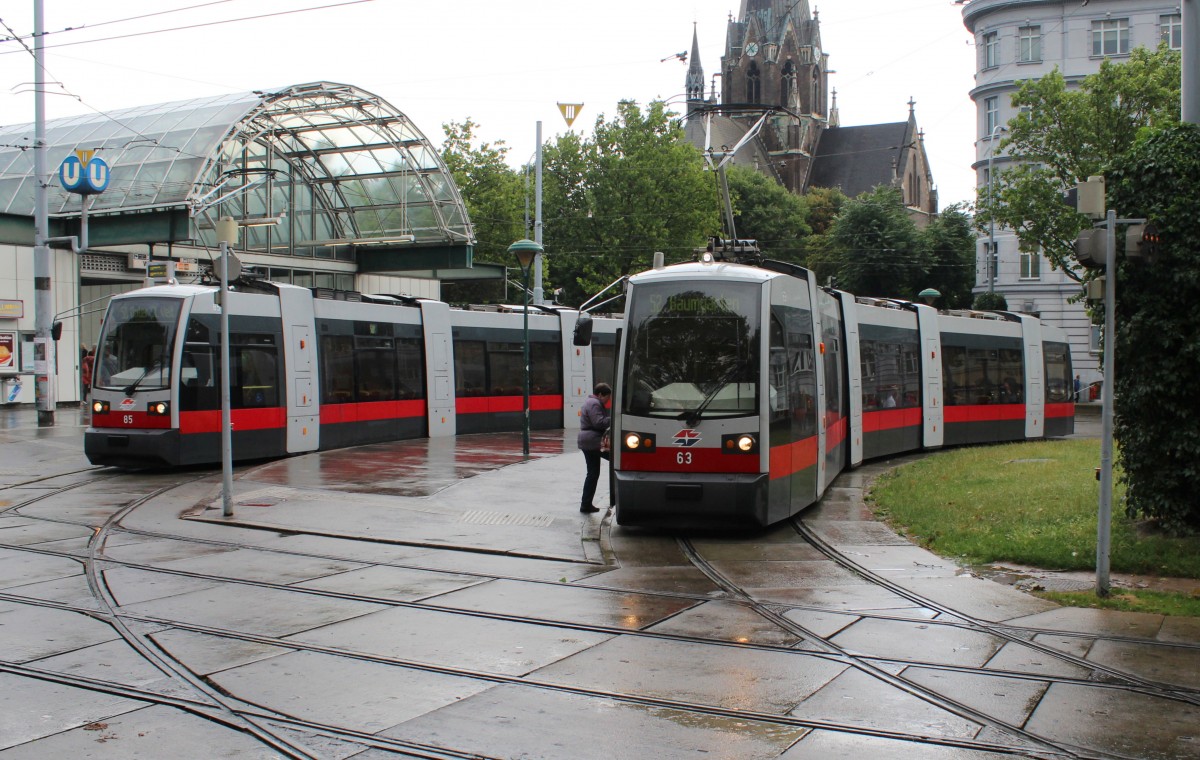Wien Wiener Linien SL 58 (A1 85) / SL 52 (A1 63) Westbahnhof am 11. Juli 2014.