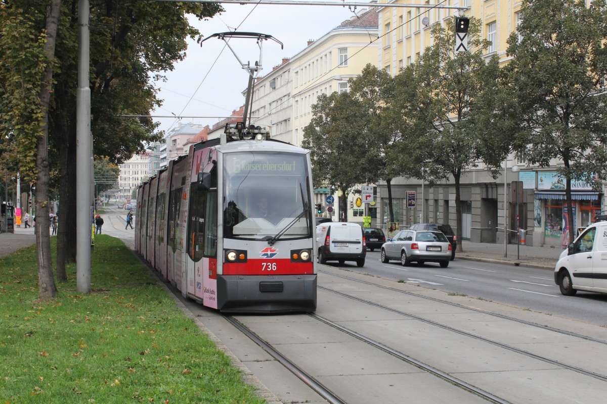 Wien Wiener Linien SL 6 (B1 736) Margaretengürtel am 12. Oktober 2015.