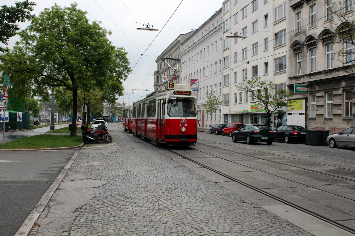 Wien WL SL 2 (E2 4060) Taborstrasse am 2. Mai 2015.