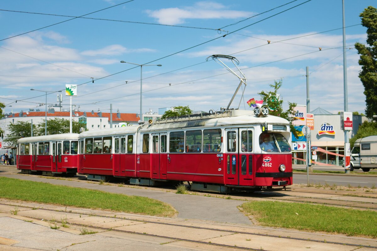 Wiener Linien SGP E1 Wagen 4862 am 24.06.22 in Wien