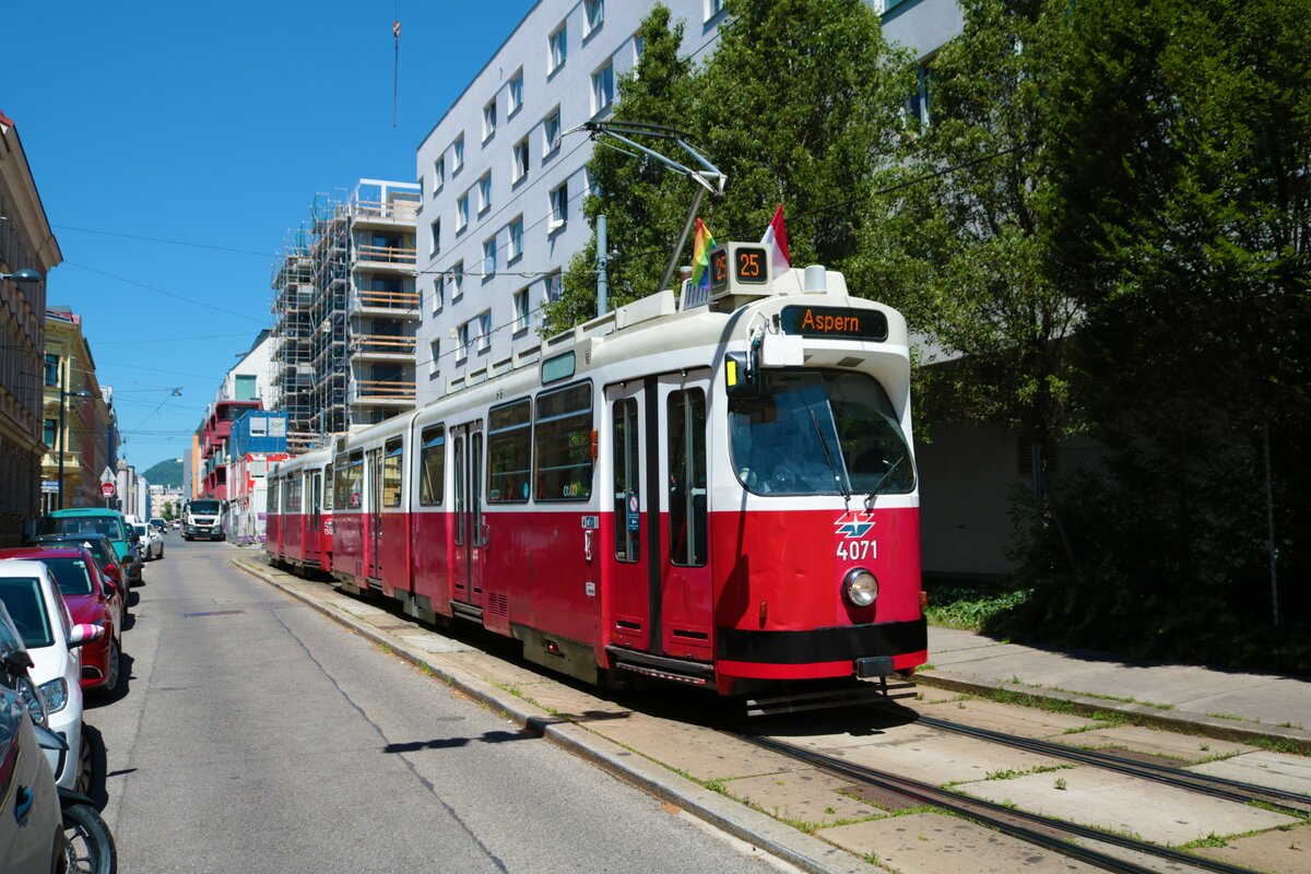 Wiener Linien SGP E2 Wagen 4071 am 21.06.22 in Wien