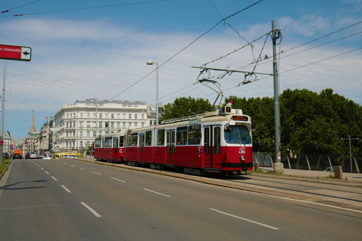 Wiener Linien SGP E2 Wagen 4309 am 22.06.22 in Wien