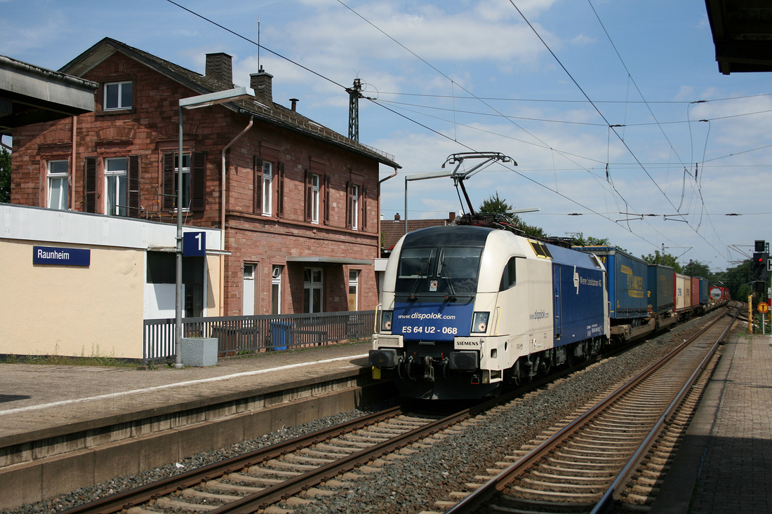 Wiener Lokalbahnen Cargo ES 64 U2-068 // Raunheim // 7. August 2010