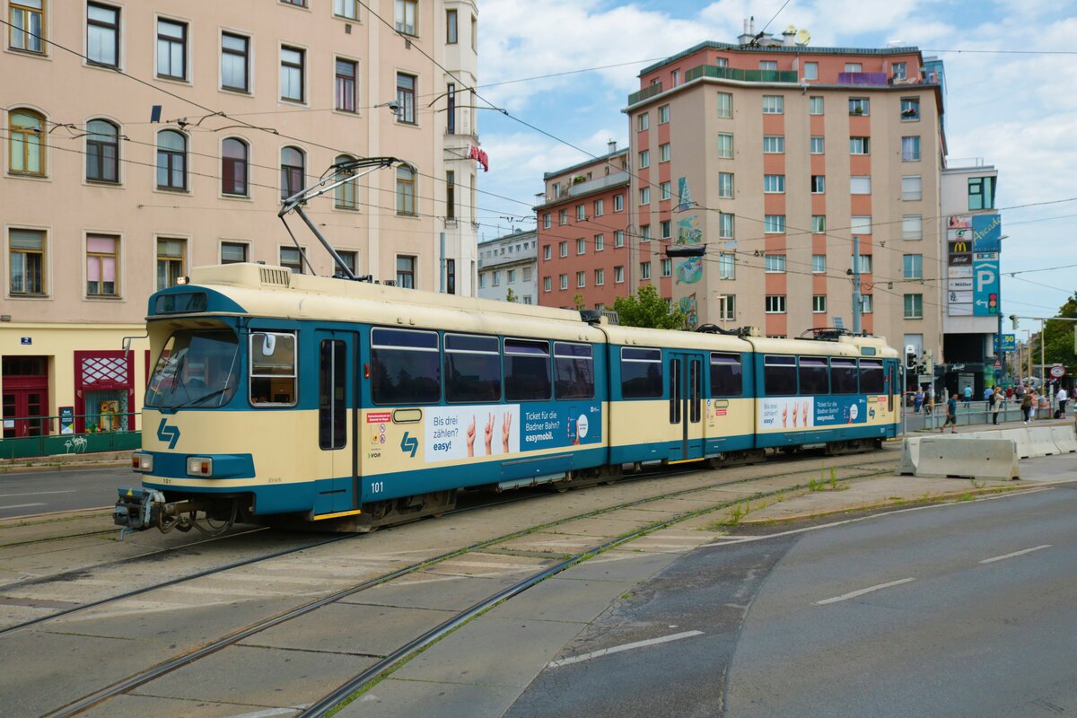 Wiener Loklabahn Reihe 100 Wagen 101 am 22.06.22 in Wien Meidling