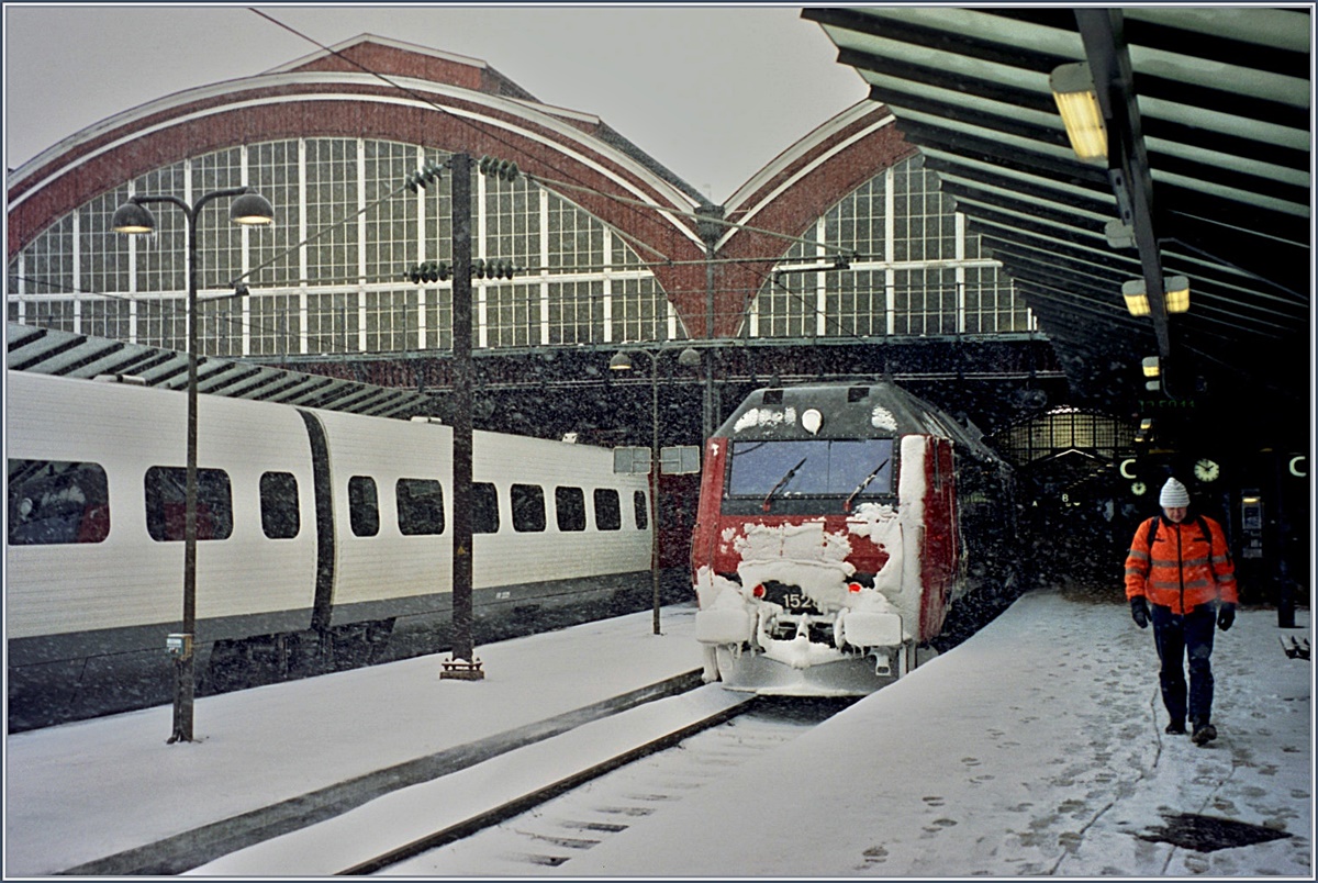 Wintereinbruch zum Frhlingsanfang in Kopenhagen. Mrz 2001