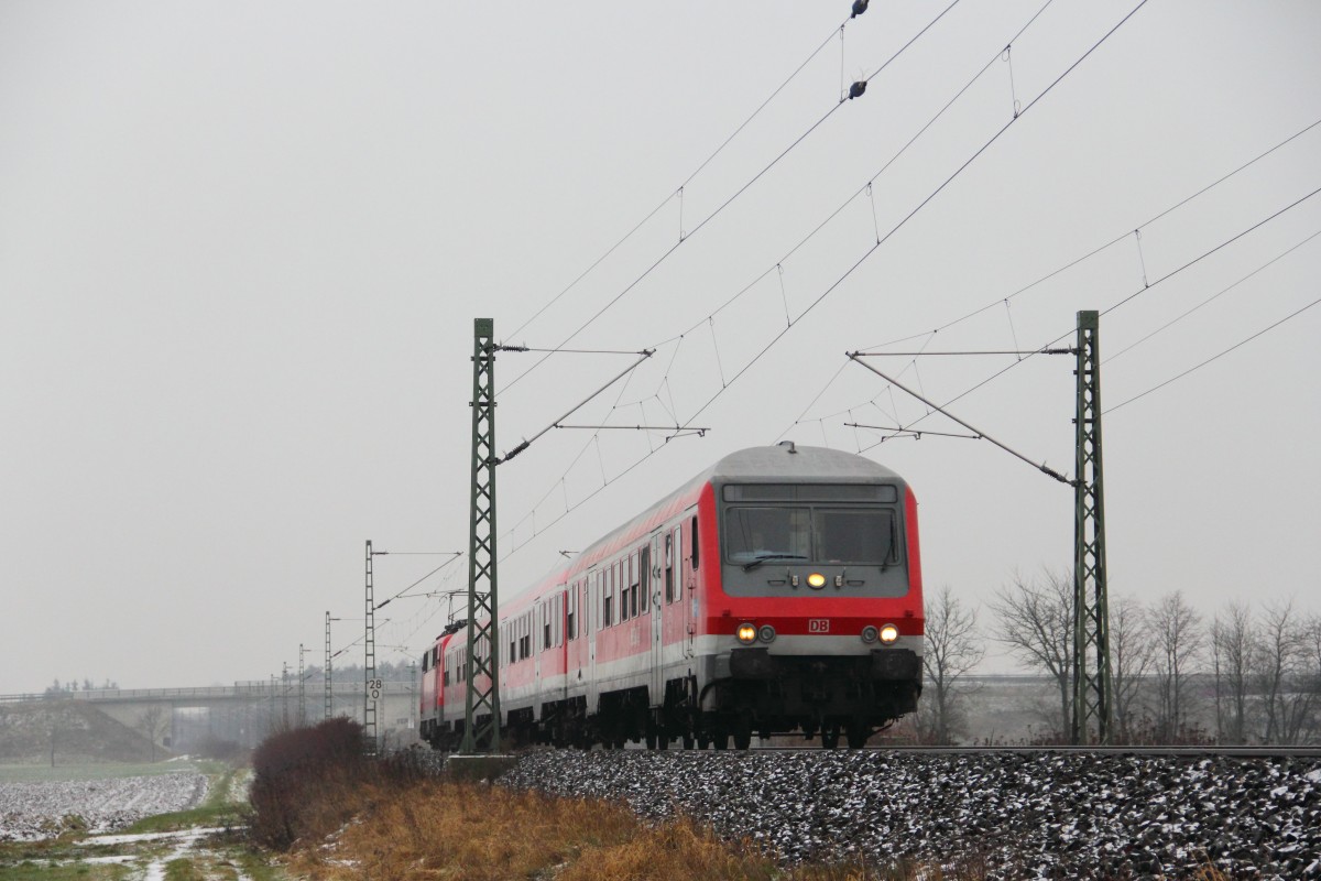 Wittenberger Steuerwagen einer RB bei Reundorf am 07.01.2015.