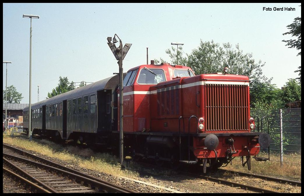 Wittlager Kreisbahn Lok OL 1 von MaK im Museums BW Rahden am 8.6.1992.