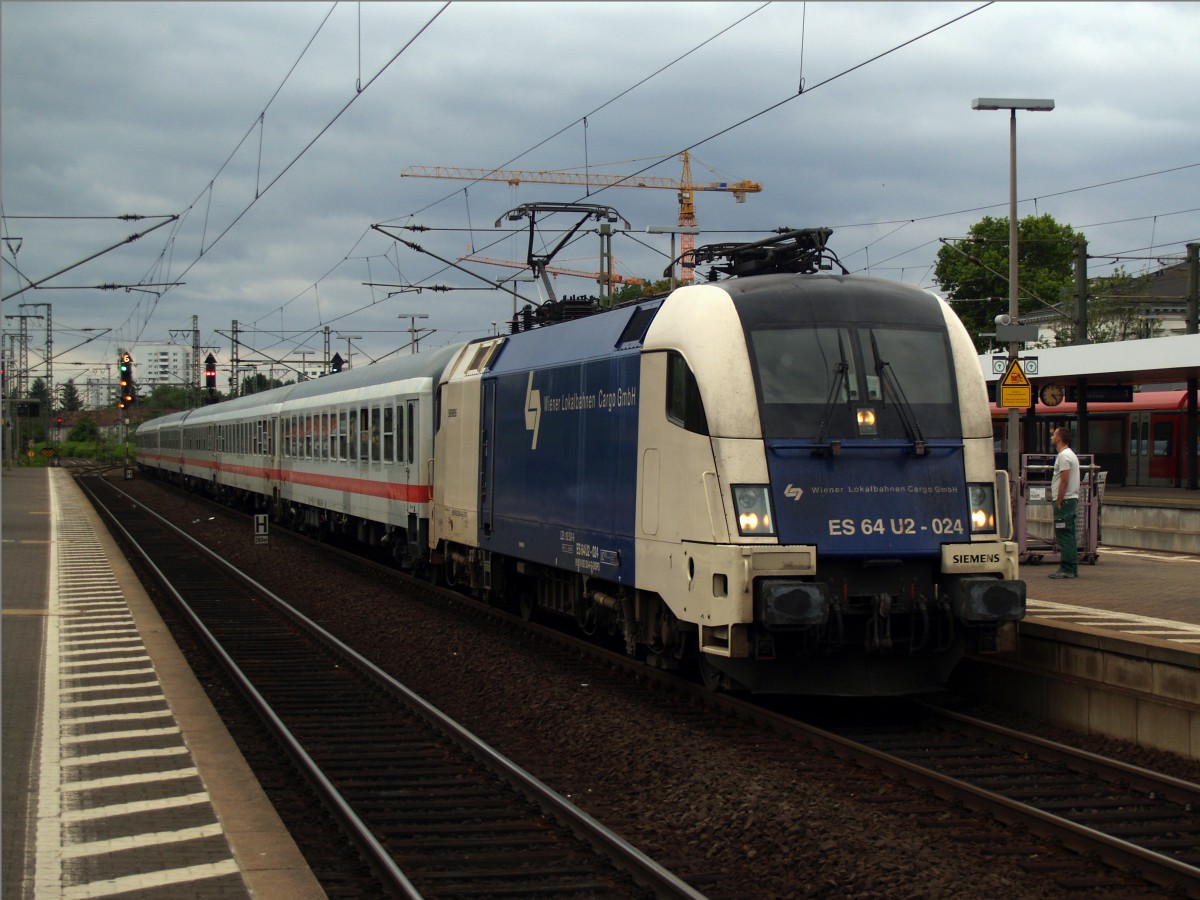WLB Cargo ES64 U2-024, Frankfurt Süd, 13-7-2015