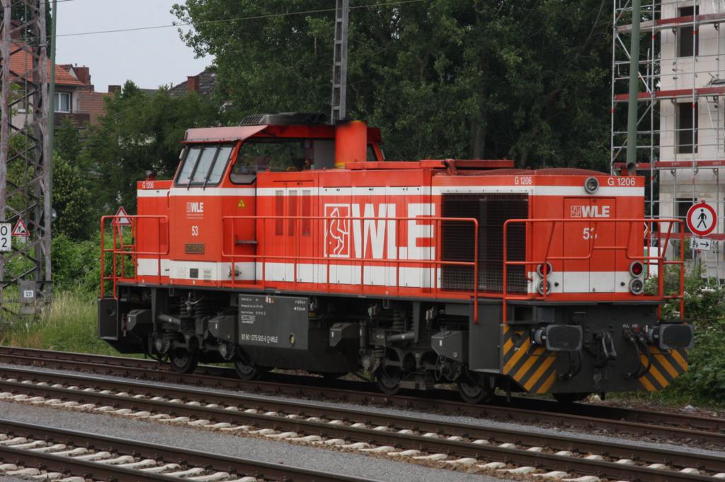 WLE 53 bei Betriebspause im Hauptbahnhof Osnabrück am 26.6.2015.