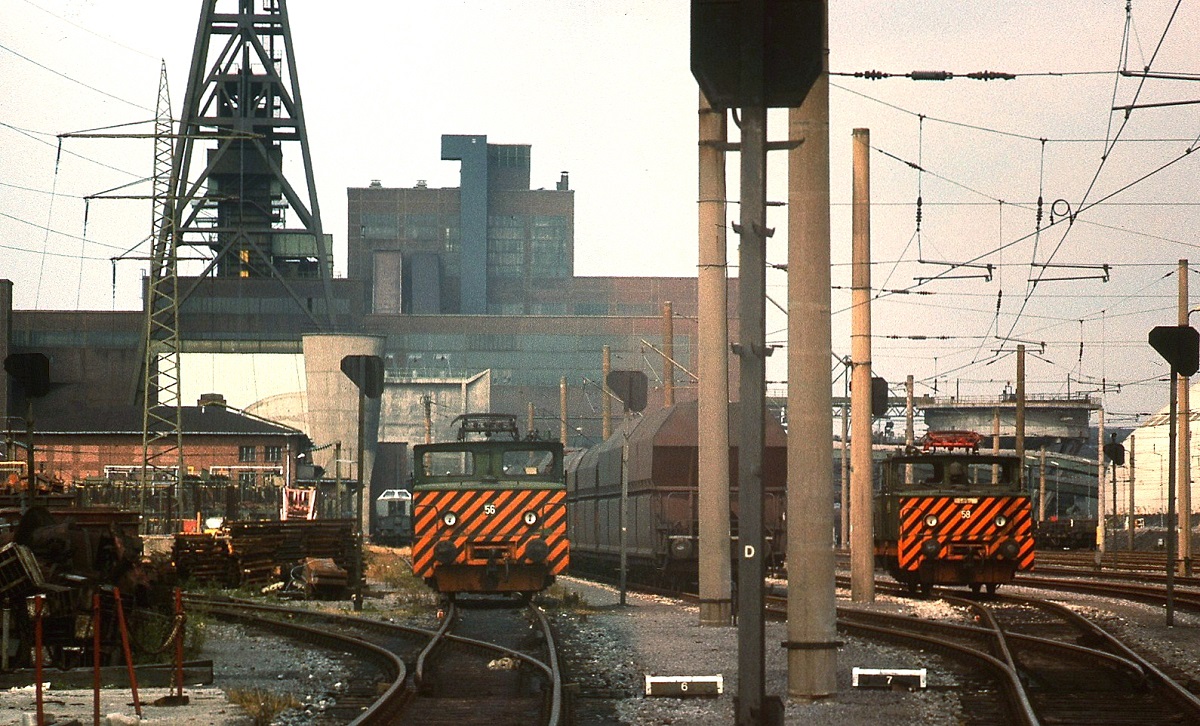 Wochenendruhe in der Zeche Lohberg Ende am Sommer 12.08.1978, das Bergwerk wurde Ende 2005 geschlossen