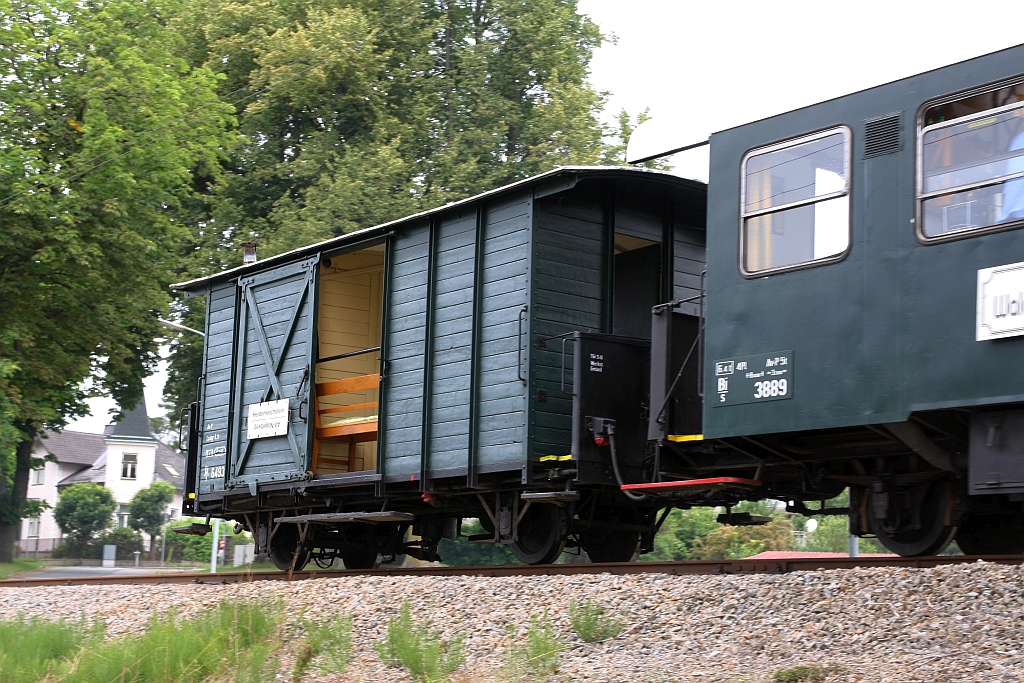 WSV 6493 Di/s am 26.Juli 2020 als letztes Fahrzeug des R 2 von Alt Nagelberg kurz vor dem Zielbahnhof Heidenreichstein.