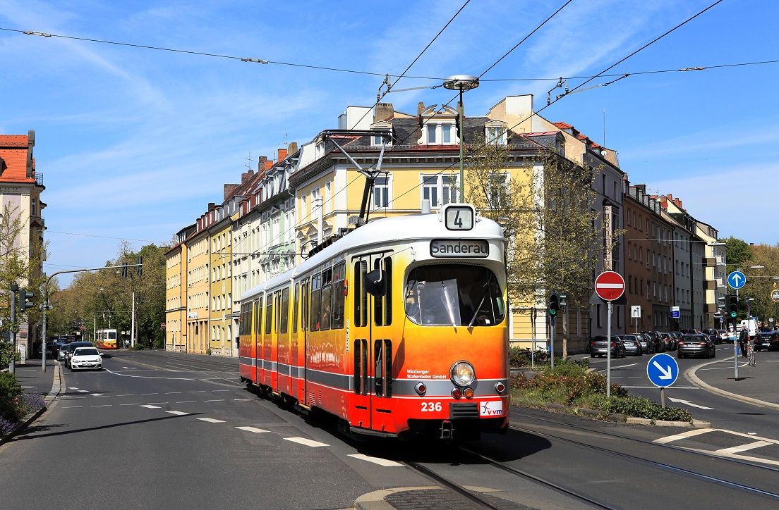 Würzburg Tw 236, Virchowstraße, 24.04.2017.