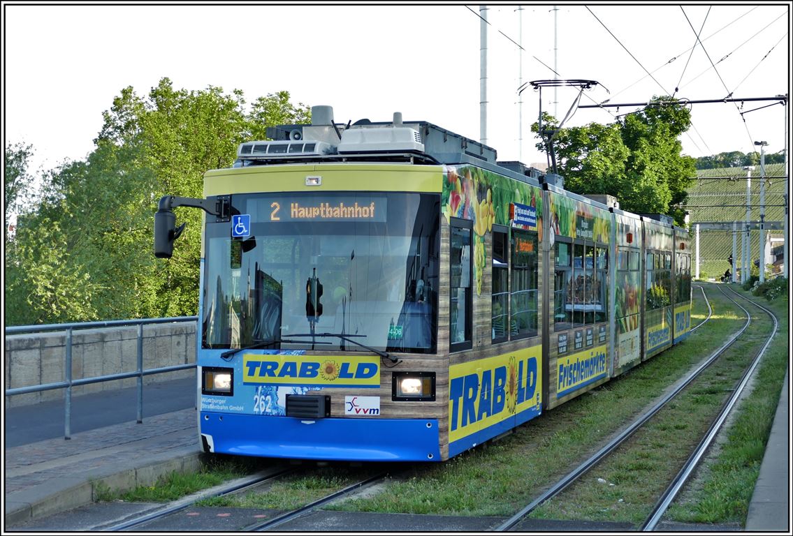 Würzburger Strassenbahn GT-N 262 von Lonke Hoffmann Busch und Siemens. (26.05.2019)
