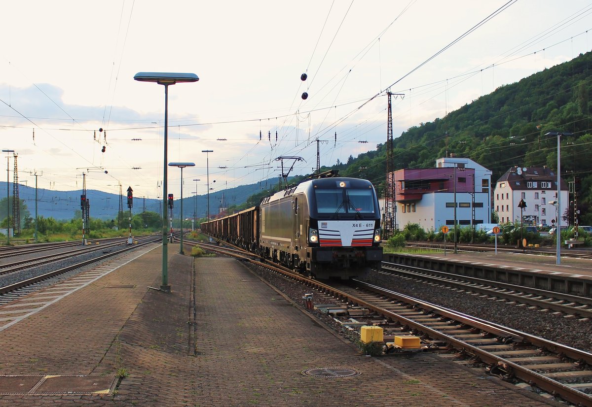 X4 E-611 (193 611-1) zu sehen am 10.07.17 in Gemünden (Main).