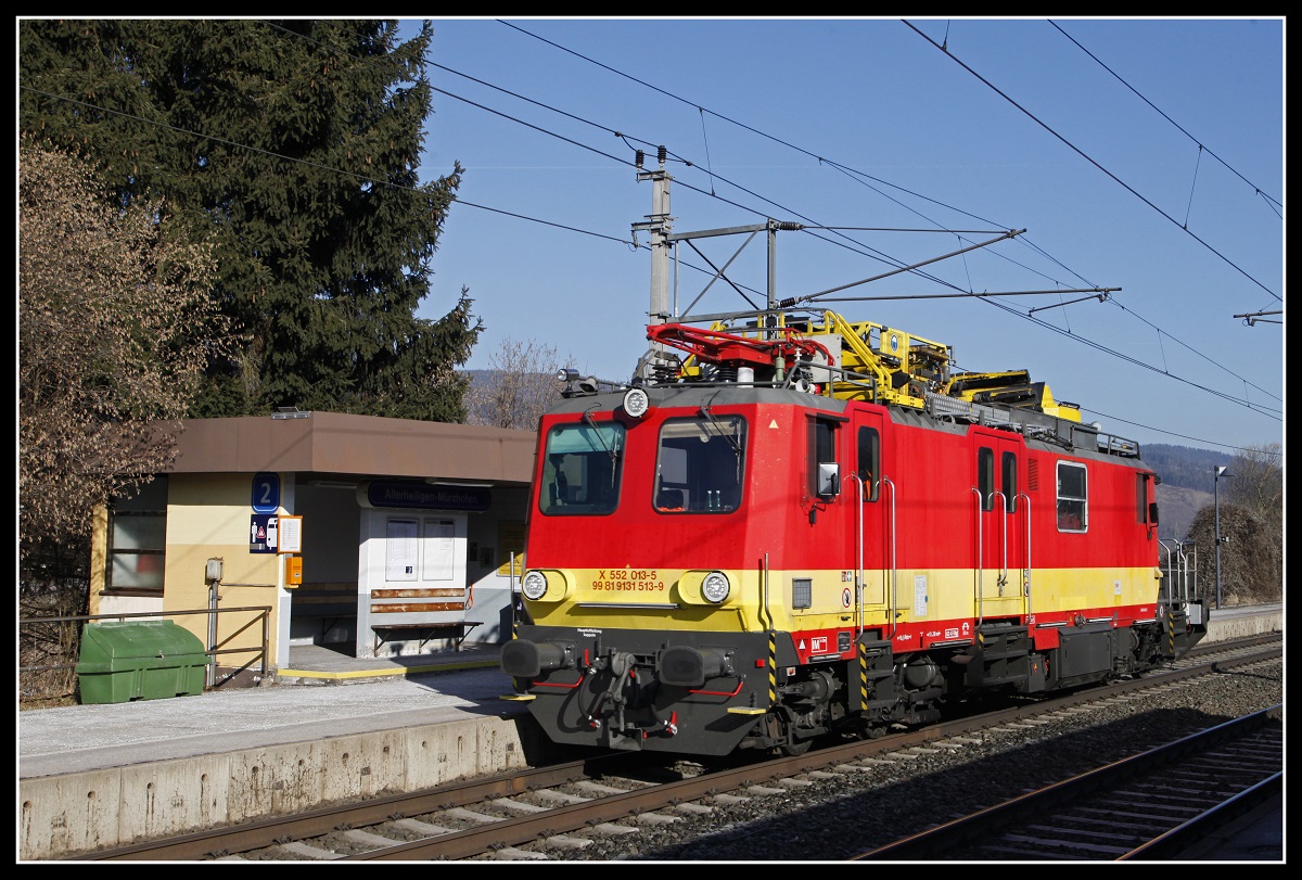 X552 013 in Allerheiligen - Mürzhofen am 23.01.2020.