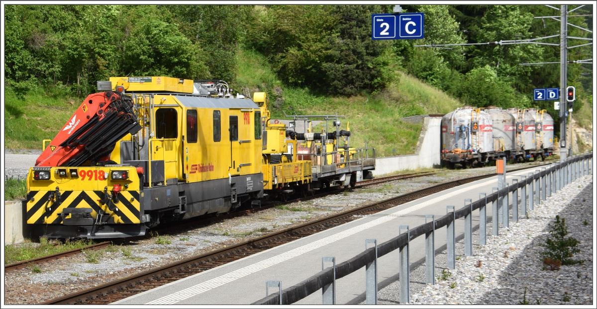 Xmf 4/4 9918 in Tiefencastel. (08.06.2016)