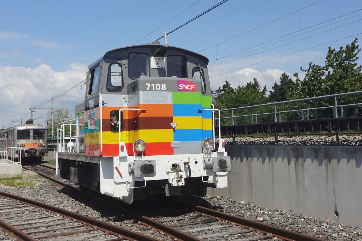 Y-7108 macht Kabinenfahrten am 30 Mai 2019 ins Cité du Train in Mulhouse.