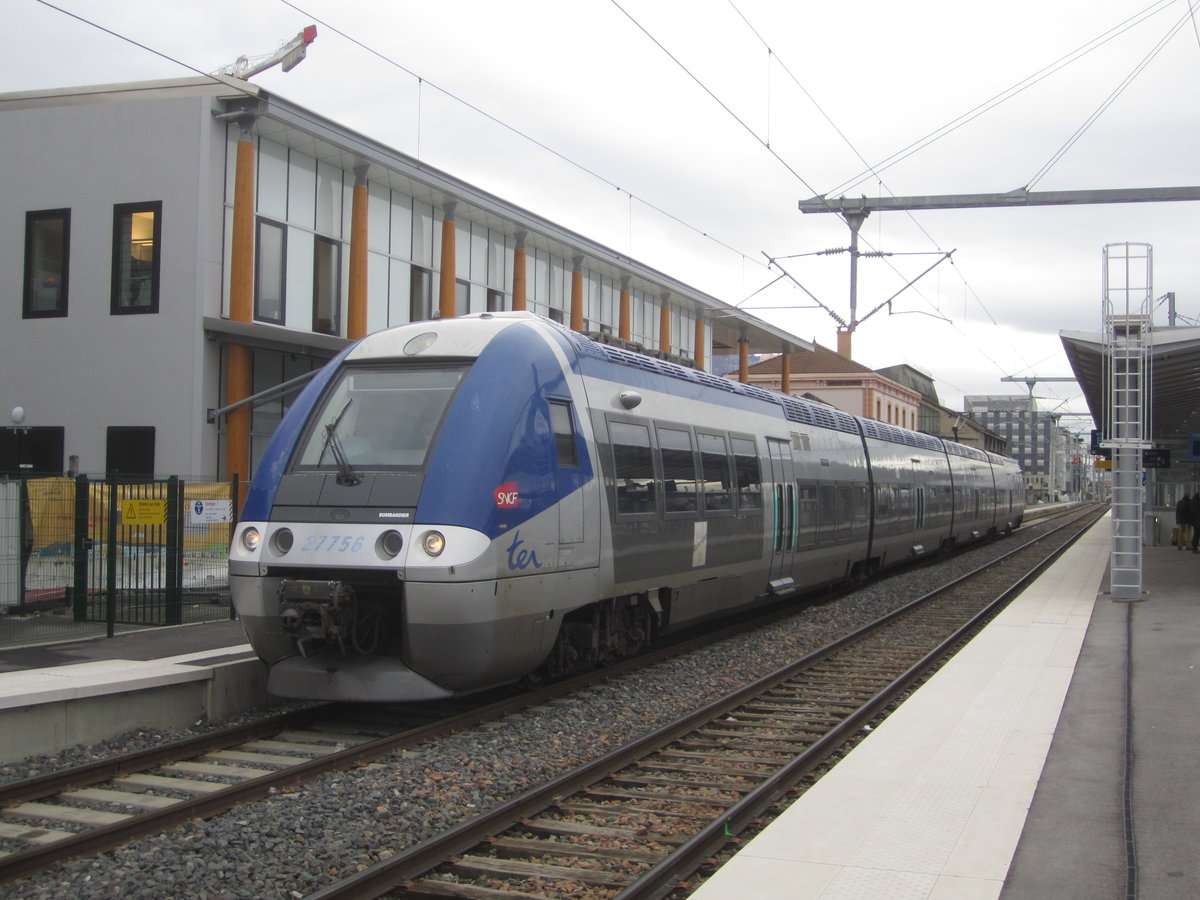 Z 27756 am 30.1.2020 in Annemasse als TER nach St-Gervais-les Bains-les-Fayet