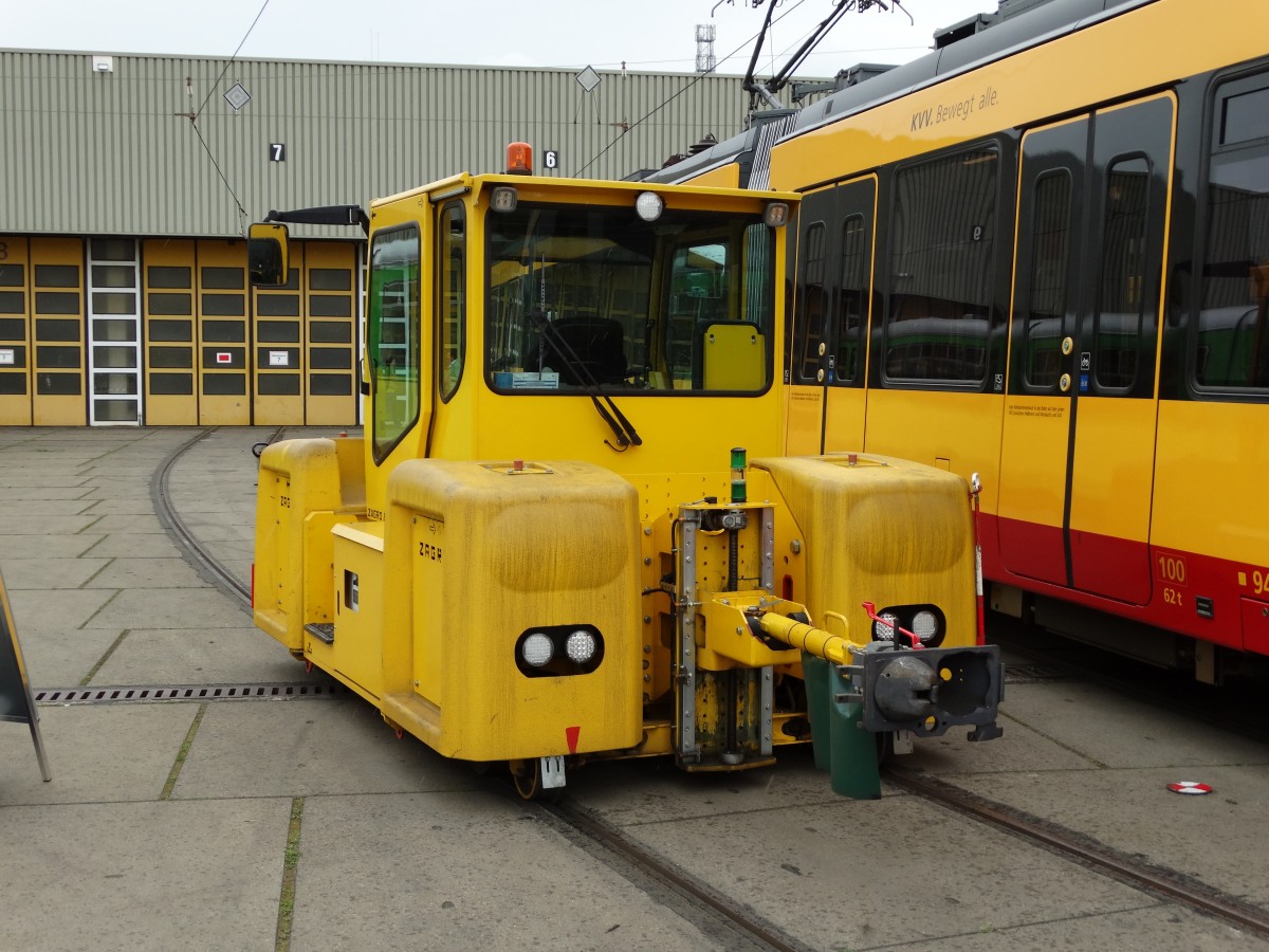 Zagro Rangiergerät in Karlsruhe Betriebshof West beim Tag der Offenen Tür bei der VBK am 25.04.15