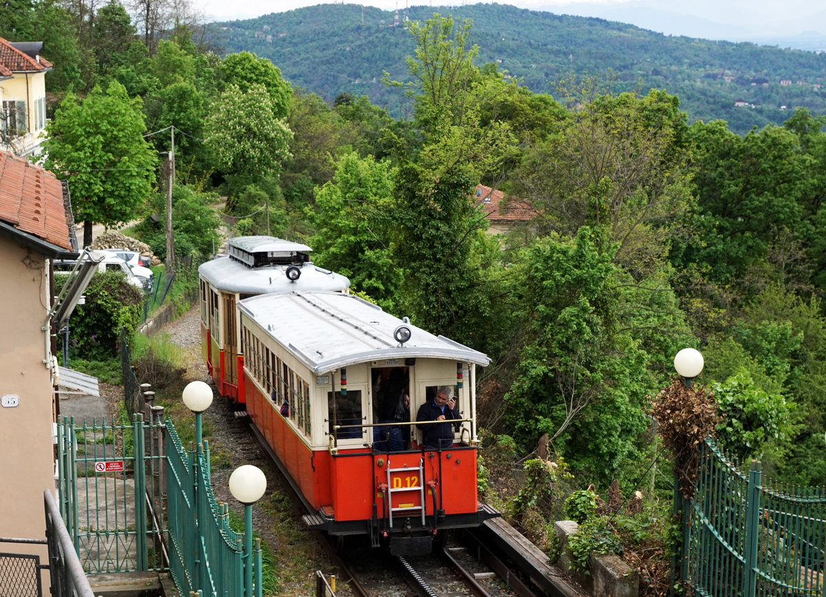 Zahnradbahn Sassi - Superga in Turin.
Impressionen vom 26. April 2019.
Foto: Walter Ruetsch