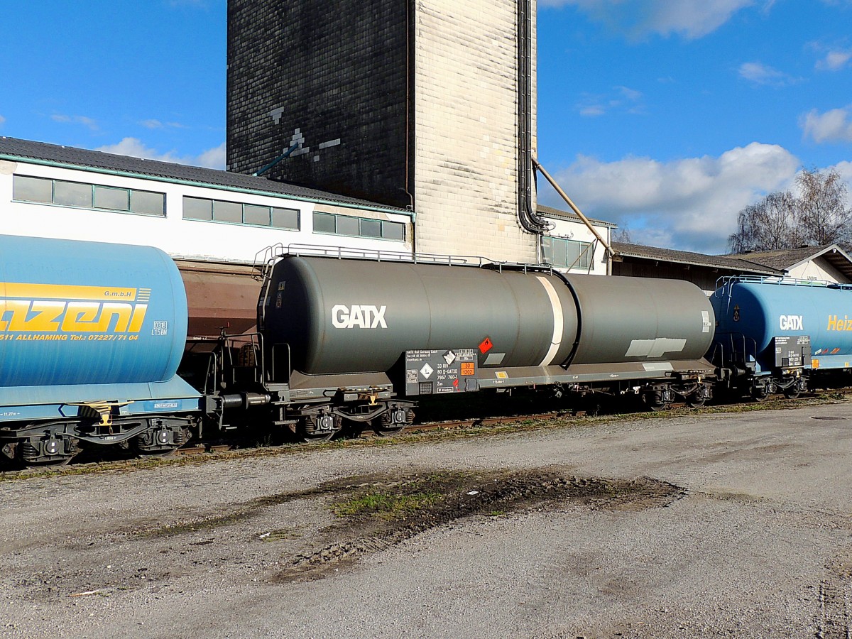 Zas, 3380(D-GATXD)7957760-1; steht entleert am Bhf. Ried  zum Abtransport bereit;  141114