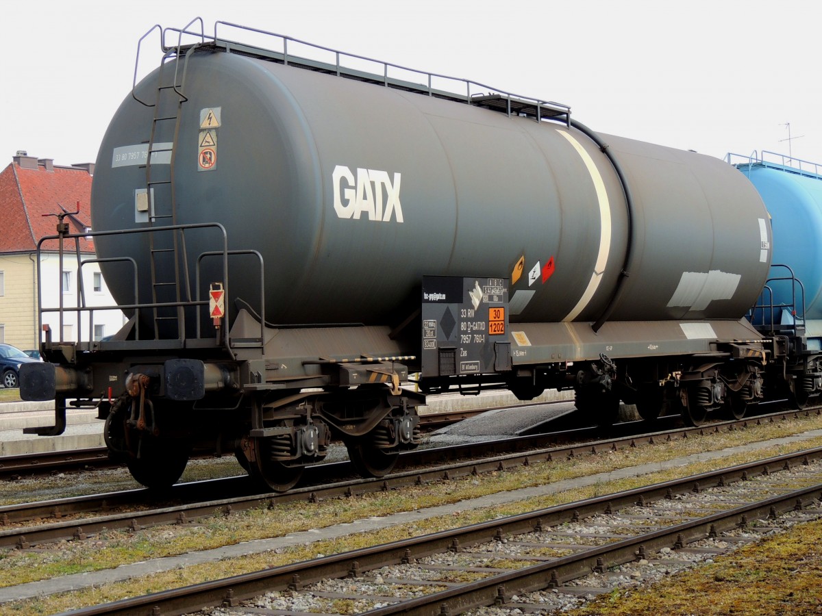 Zas 3380(D-GATXD)7957760-1, trägt bei GZ75855 den Zugschluß, Bhf. Ried; 160311