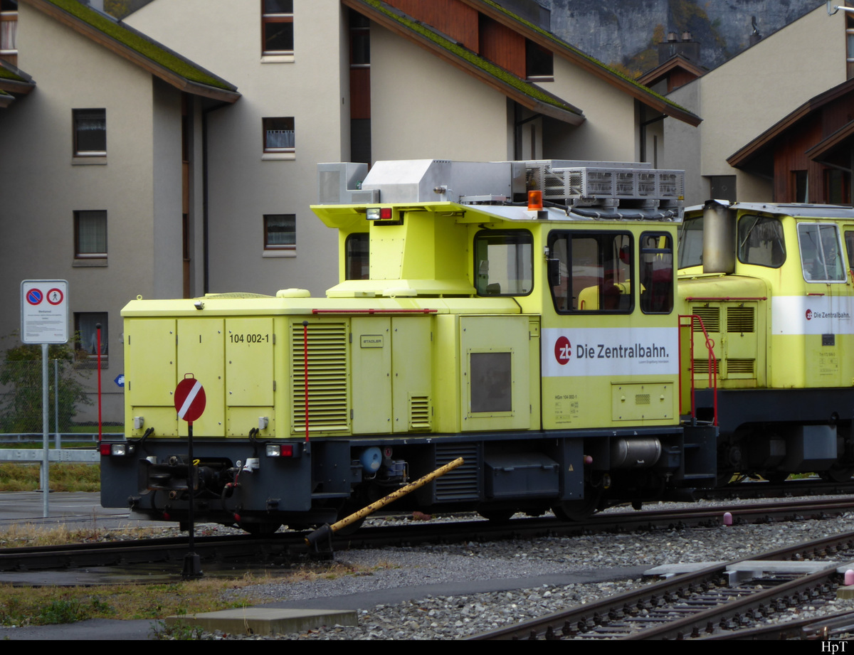 zb - Lok HGm 104 0021 abgestellt in Meiringen am 24.10.2020