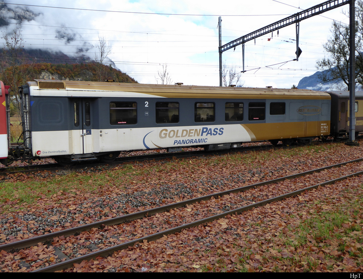zb - Speisewagen WR 422 abgestellt in Interlaken Ost am 24.10.2020