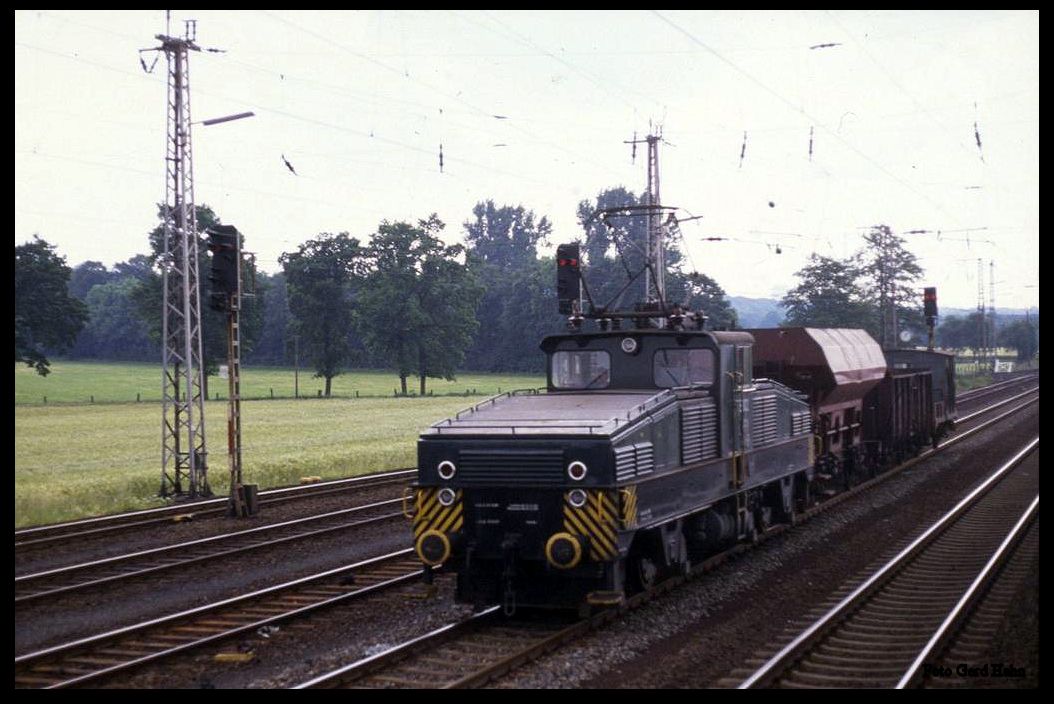 Zechenlok 102 der DSK Ibbenbüren am 8.6.1989 im Bahnhof Ibbenbüren - Esch.