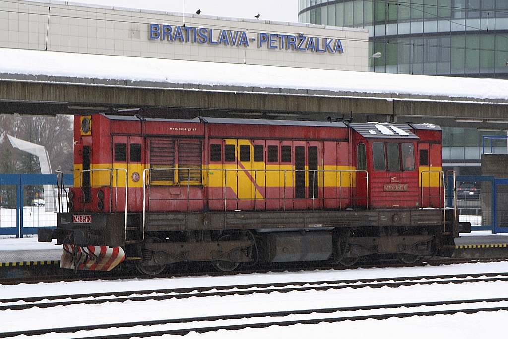 ZSSKC 742 351-0 am 05.Jänner 2019 im Bahnhof Bratislava Petrzalka.