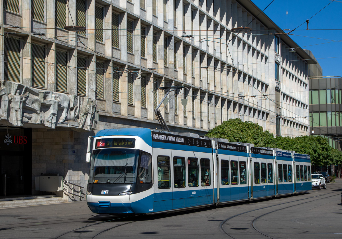 Zürich 

VBZ Be 5/6 (Cobra) 3028 als Linie 2, Paradeplatz, 09.07.2020 