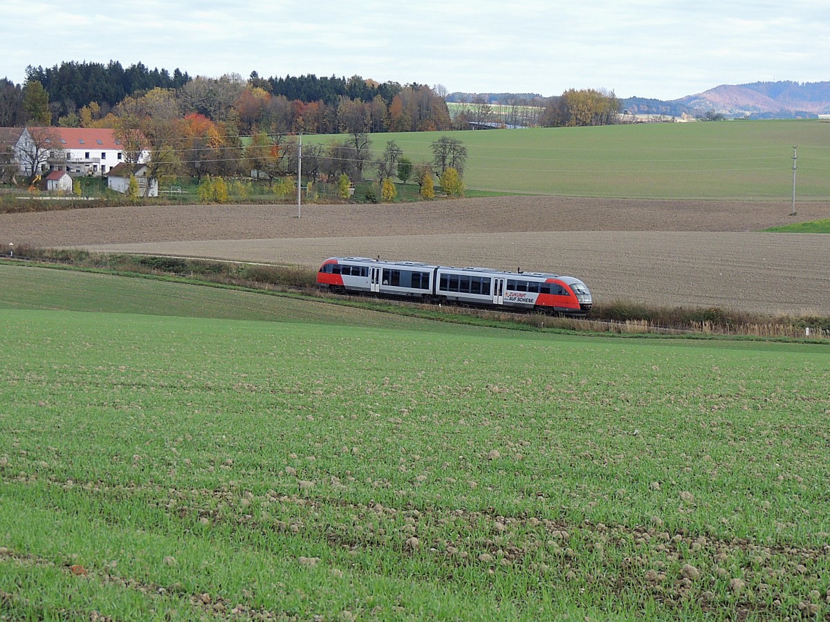  Zukunft auf Schiene  Desiro, nimmt Einzug im Innviertel; hier als R5978 zwischen Peterskirchen u. Ried; 131027