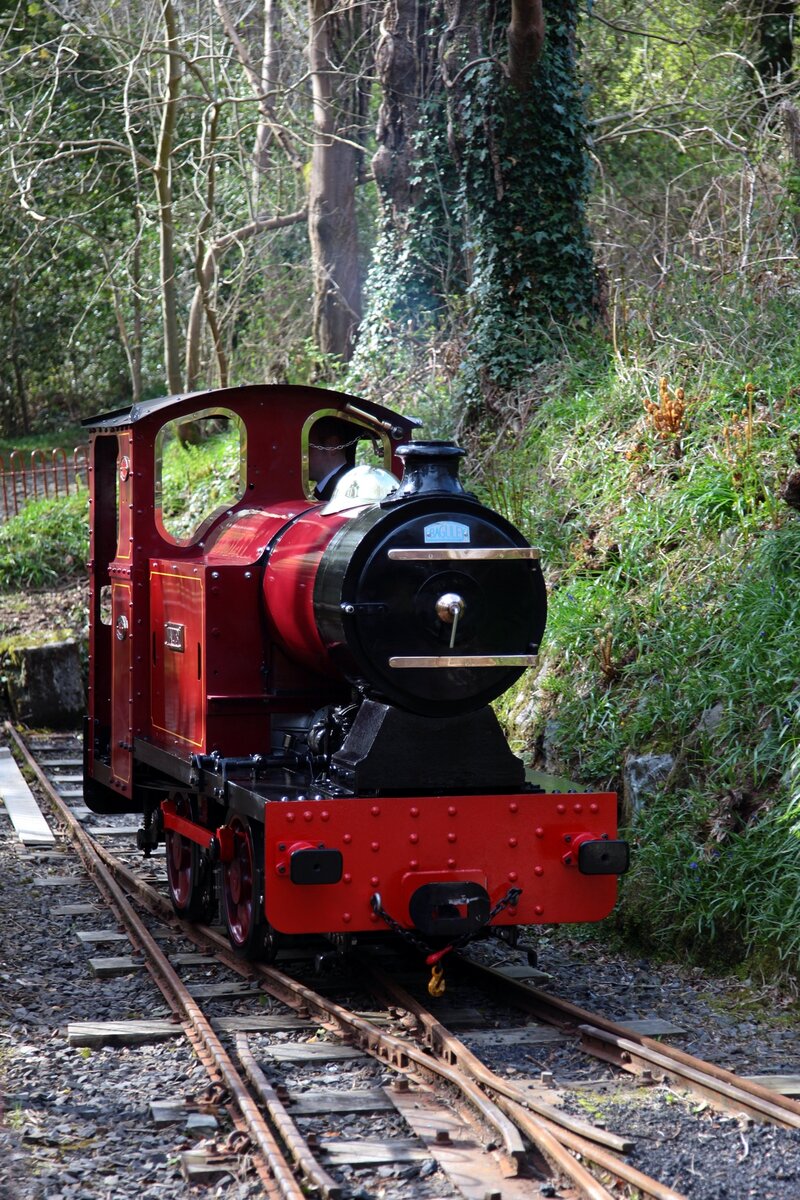 Zum Abschied beim Besuch der Groudle Glen Railway noch das Umsetzen der