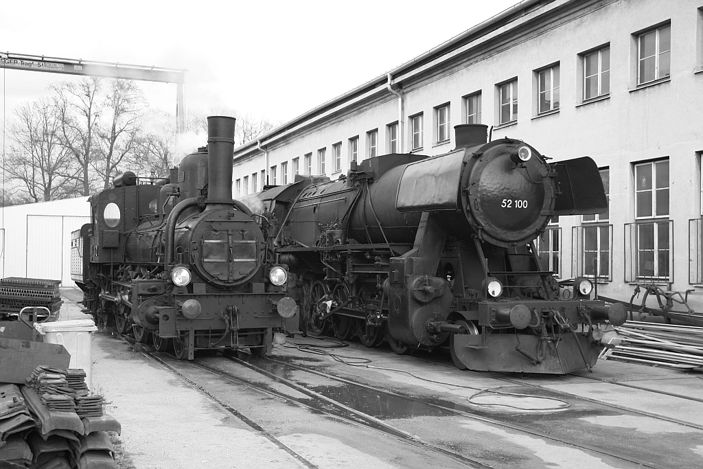 Zum Kesselauswaschen der ÖSEK 52.100 war am 11.Dezember 2016 die ÖSEK 17c 372 angeheizt. 