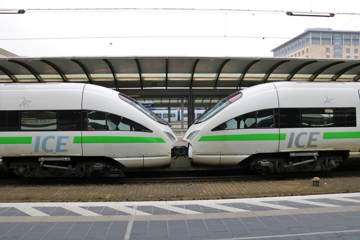 Zwei DB Fernverkehr ICE-T 411 xxx und 411 xxx gekuppelt am 25.01.20 in Frankfurt am Main Hbf 