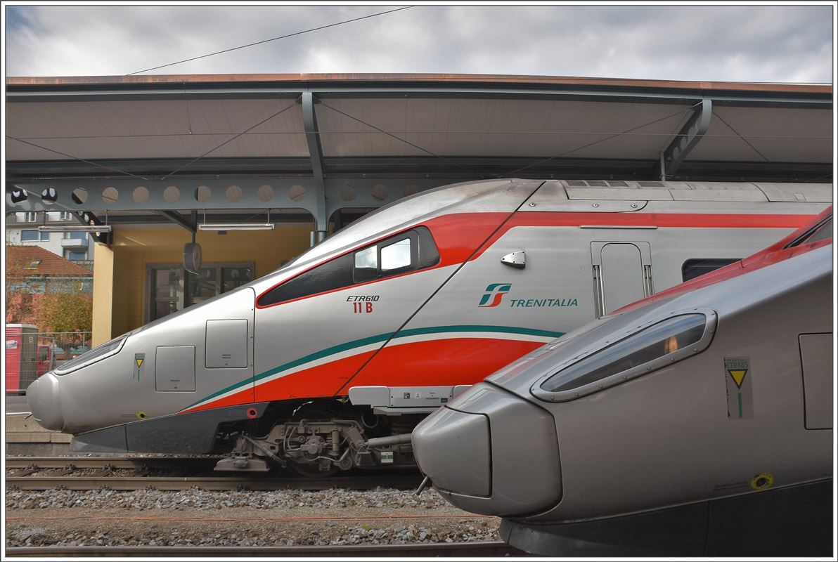 Zwei ETR610 treffen sich in Bellinzona. (14.11.2016)