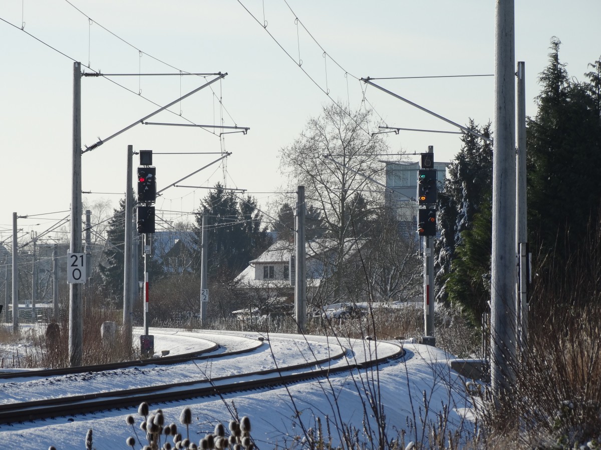 Zwei Lichtsignale am 28.12.14 bei Rödermark Ober-Roden