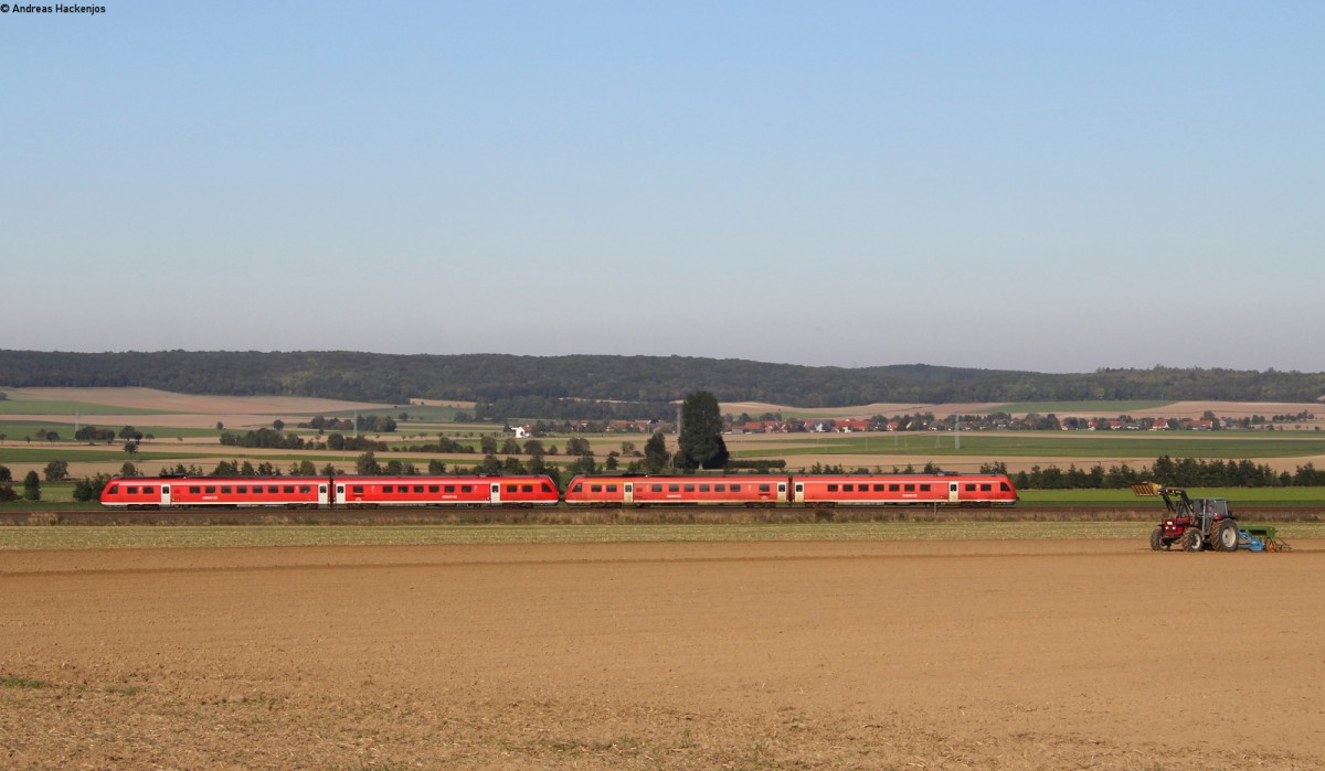 Zwei unbekannte 612er als RE 3612 (Halle(Saale) Hbf-Hannover Hbf) bei Kleinelbe 3.10.13
