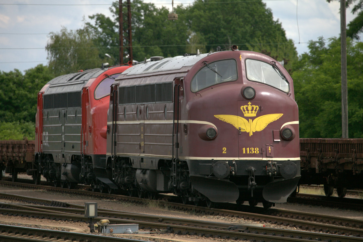 Zwei  Vertreter der NoHAB Diesellokomotiven MY in Coswig.05.06.2020 14:33 Uhr.