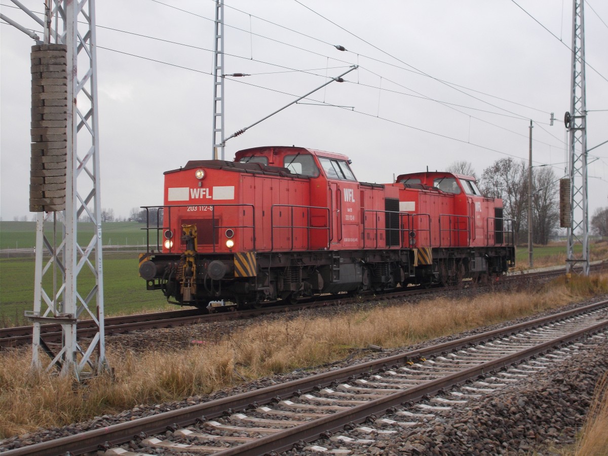 Zwischen Samtens und Rambin,am 29.November 2015,im Einsatz die beiden WFL-Lok`s Nr.22 und 25.