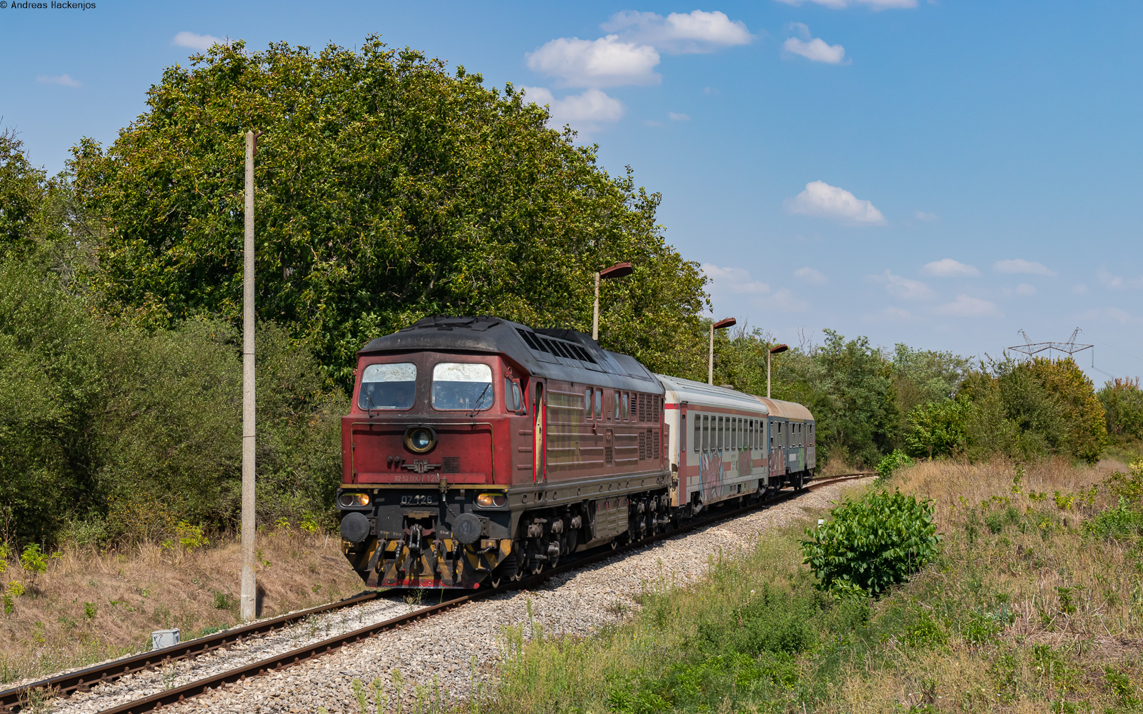 07 126 mit dem R 28205 (Dobritsch - Warna) bei General Kiselovo 29.8.23