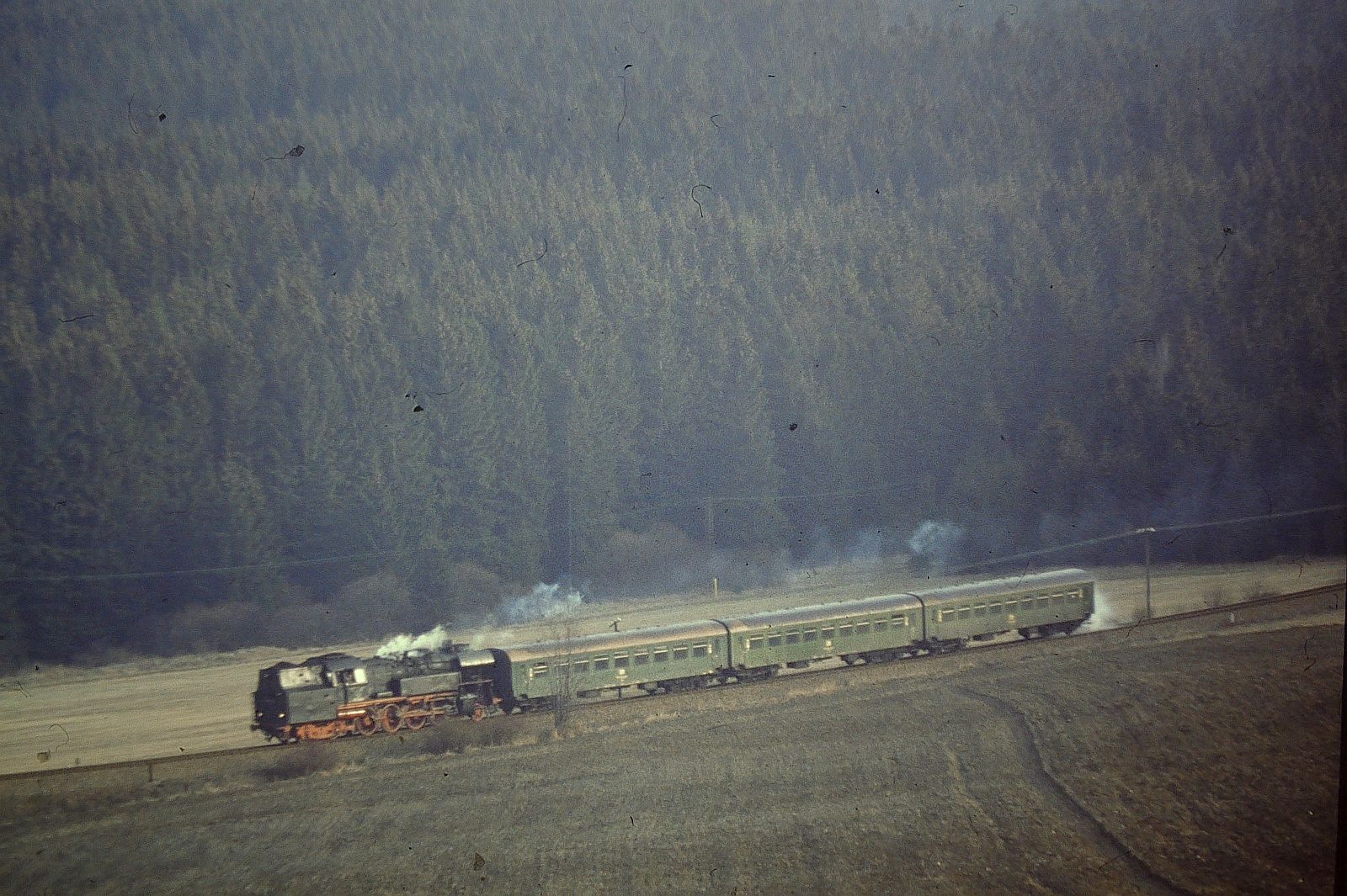 123 (Plandampf im Thüringer Wald Rennsteig & Lobenstein 18.- 21. März 1993 ) 65 1049-9 mit N 15233 Wurzbach - Lobenstein bei Ober-Unterlemnitz