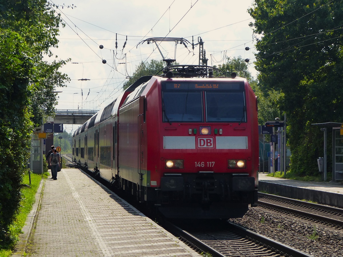146 117 mit RE2 Düsseldorf - Osnabrück in Brock=Ostbevern, 28.07.2023