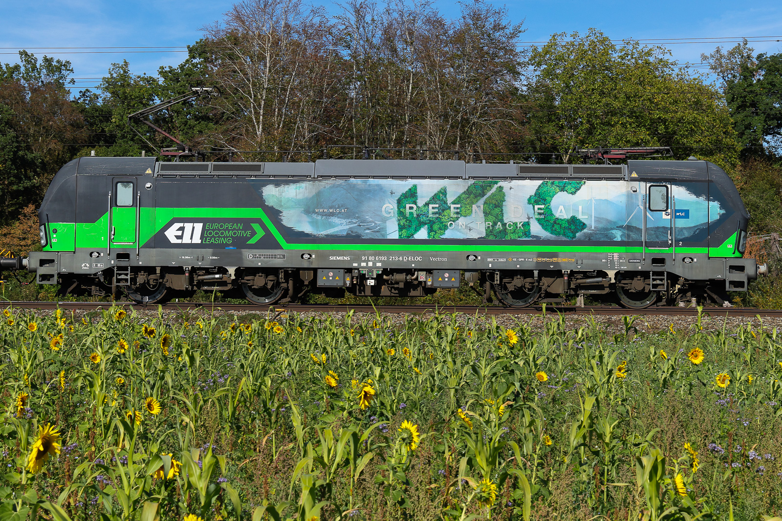 193 213 Ell /WLC als Portrait am 27.09.26 bei Eglharting.