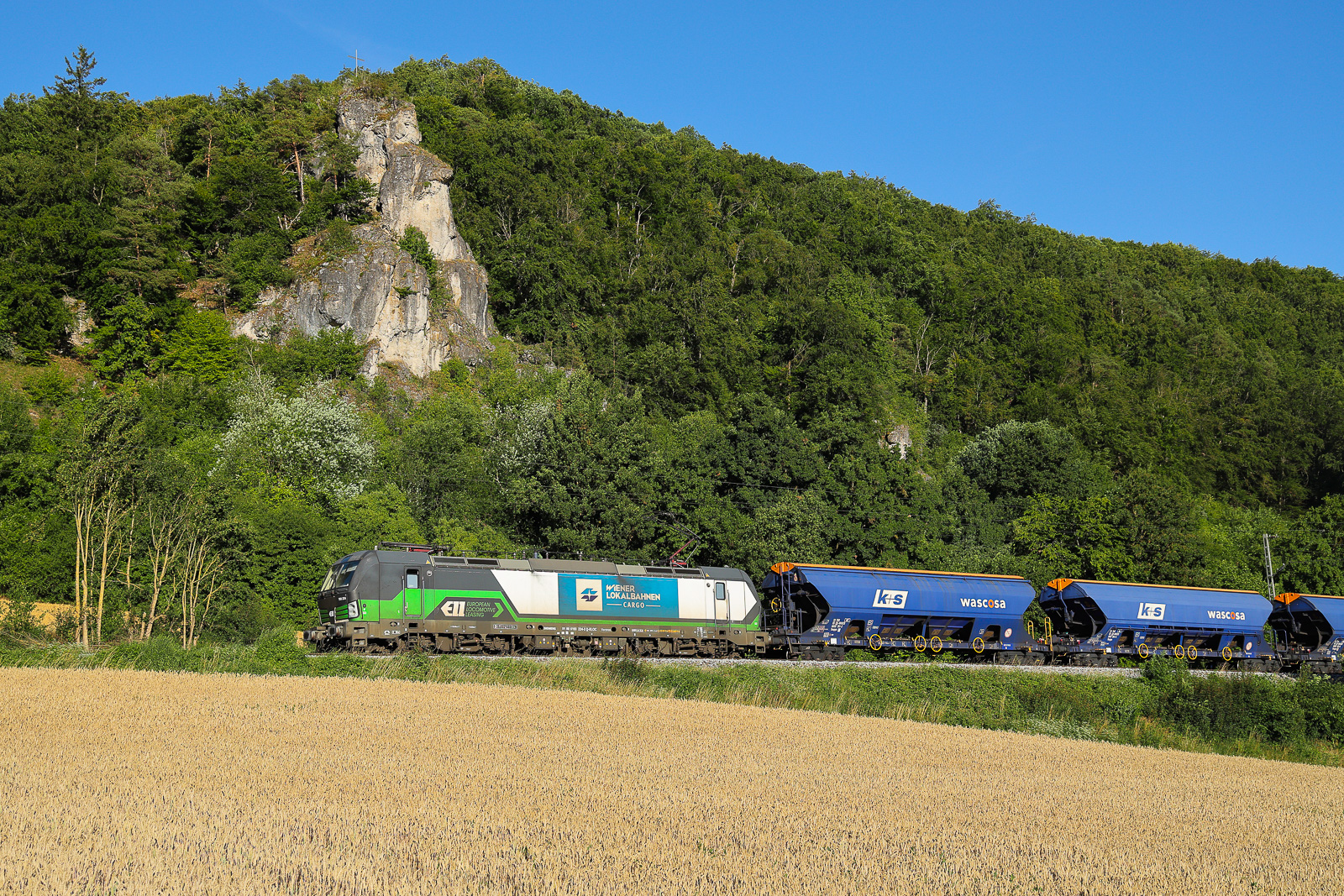 193 224 Ell und Wiener Lokalbahn am 4.7.2026 bei Breitenfurt.