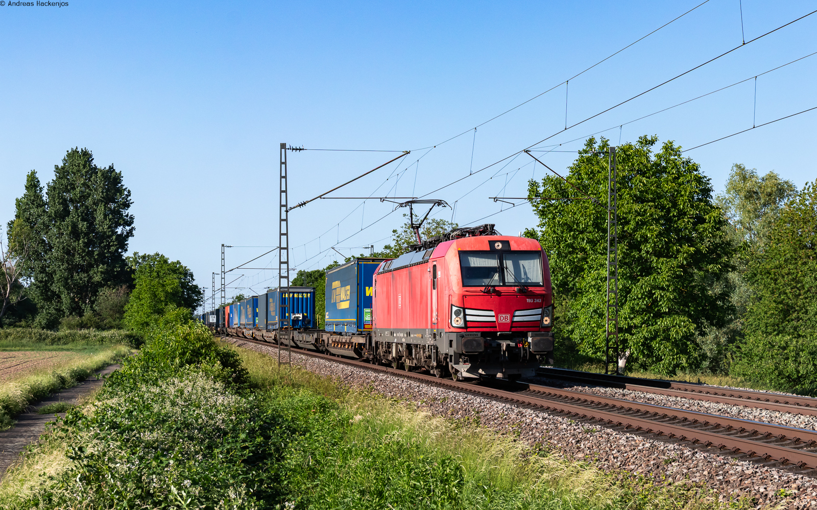 193 343 mit dem KTE 41041 (Duisburg Ruhort Hafen - Chiasso SM) bei Ringsheim 27.5.26