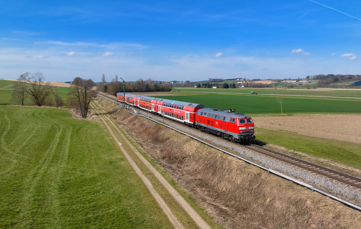 218 430 mit RB40 am 22.03.2023 bei Weidenbach.